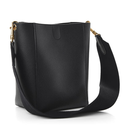 Celine Soft Grained Calfskin Small Sangle Bucket Bag Black 3 of 9