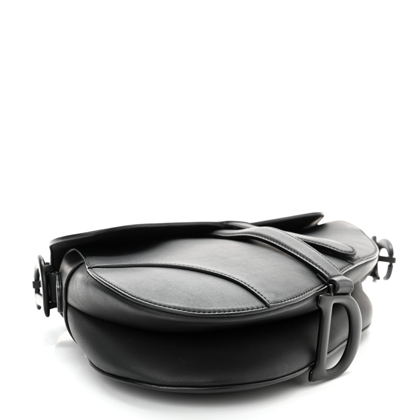 Ultra Matte Calfskin Saddle Bag Black
