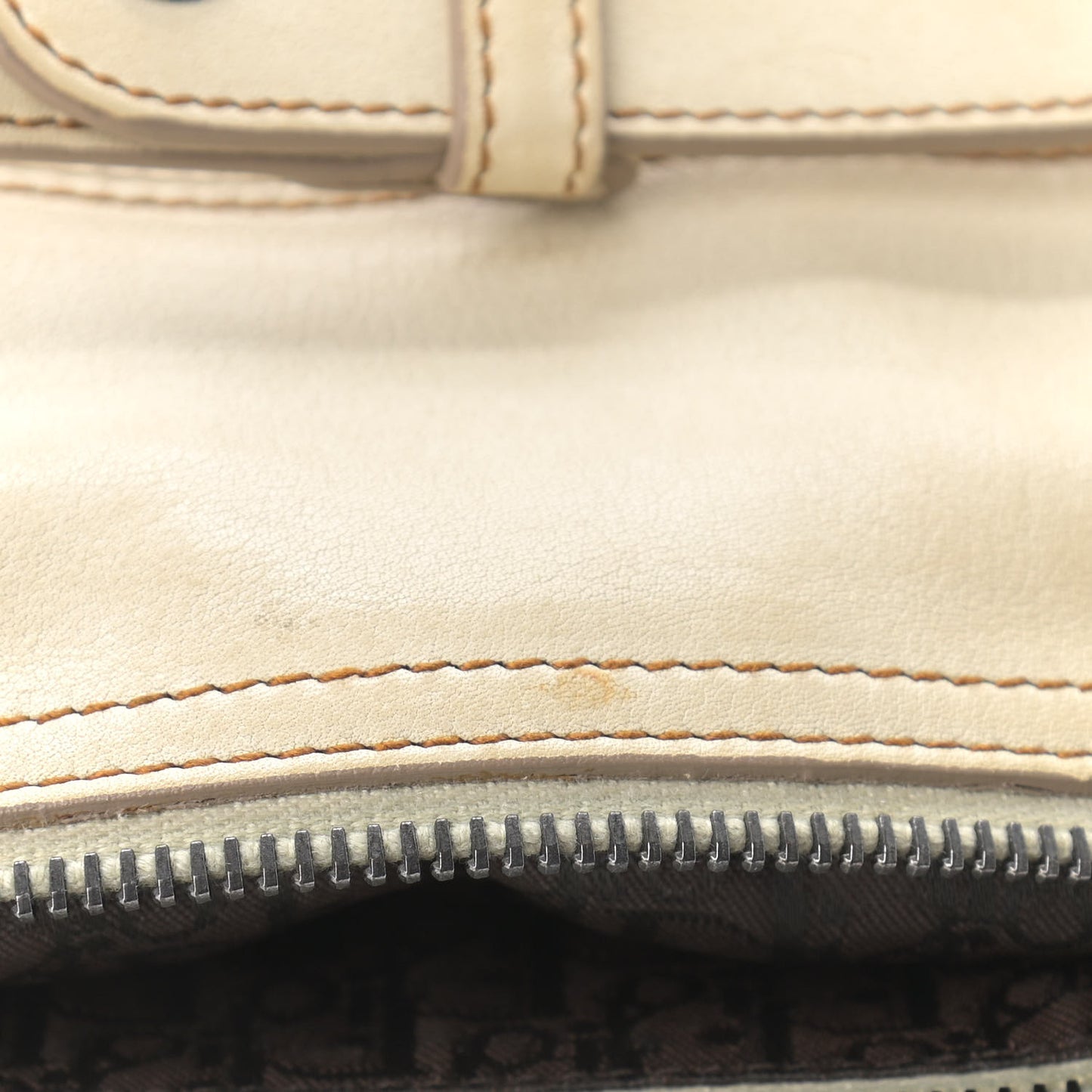 Calfskin Medium Gaucho Double Saddle Bag Ivory