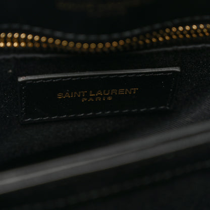 Saint Laurent Velvet Y Quilted Monogram Toy Loulou Chain Satchel French Black 6 of 9