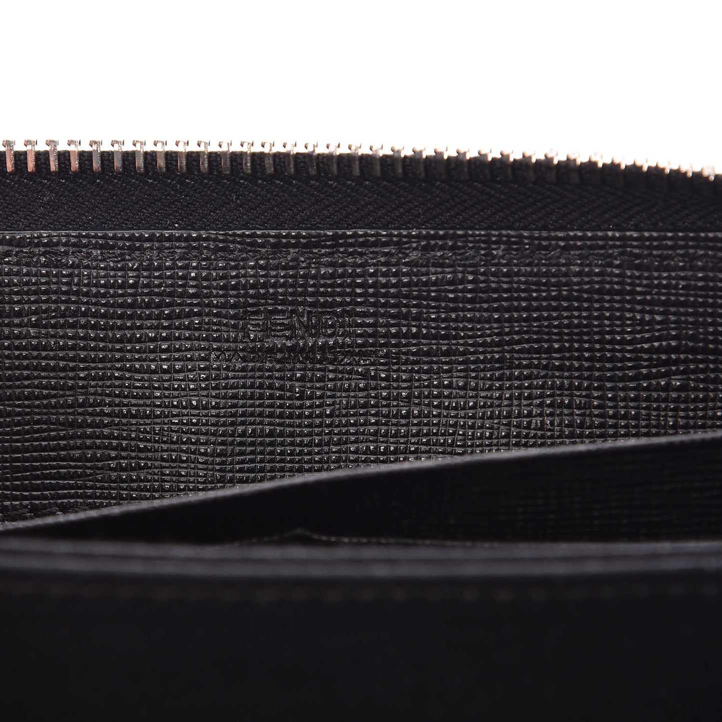 Vitello Elite Mink Fur Studded Karlito Zip Around Wallet Black