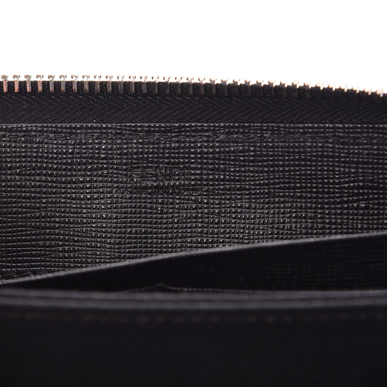 Fendi Vitello Elite Mink Fur Studded Karlito Zip Around Wallet Black 6 of 6