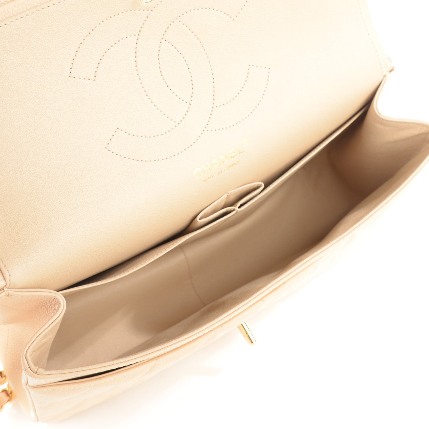 Chanel Caviar Jumbo Double Flap Light Beige 8 of 8
