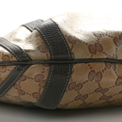 Gucci Crystal Monogram Medium Abbey Convertible Tote Dark Brown 8 of 10