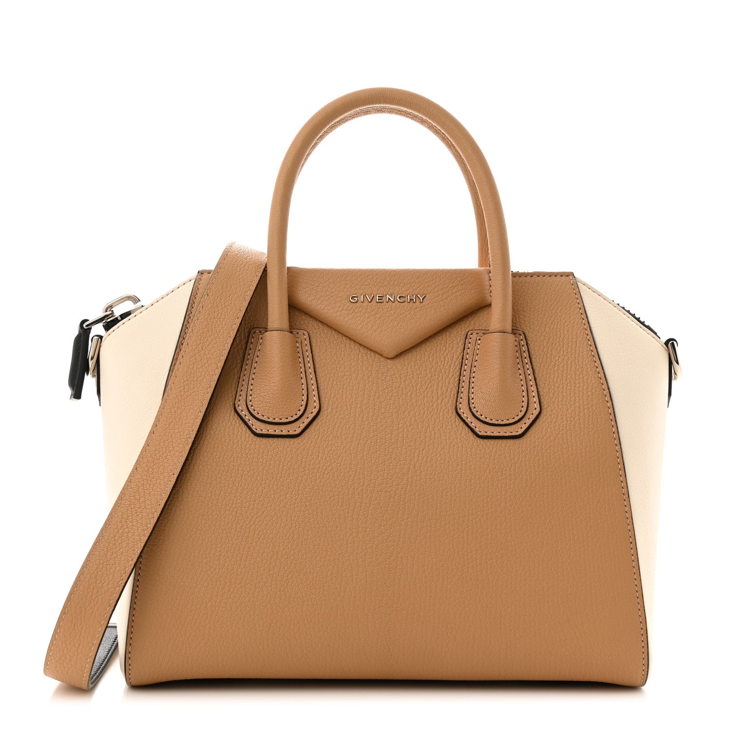 Givenchy Sugar Goatskin Small Bi-Color Antigona Light Beige 1 of 12