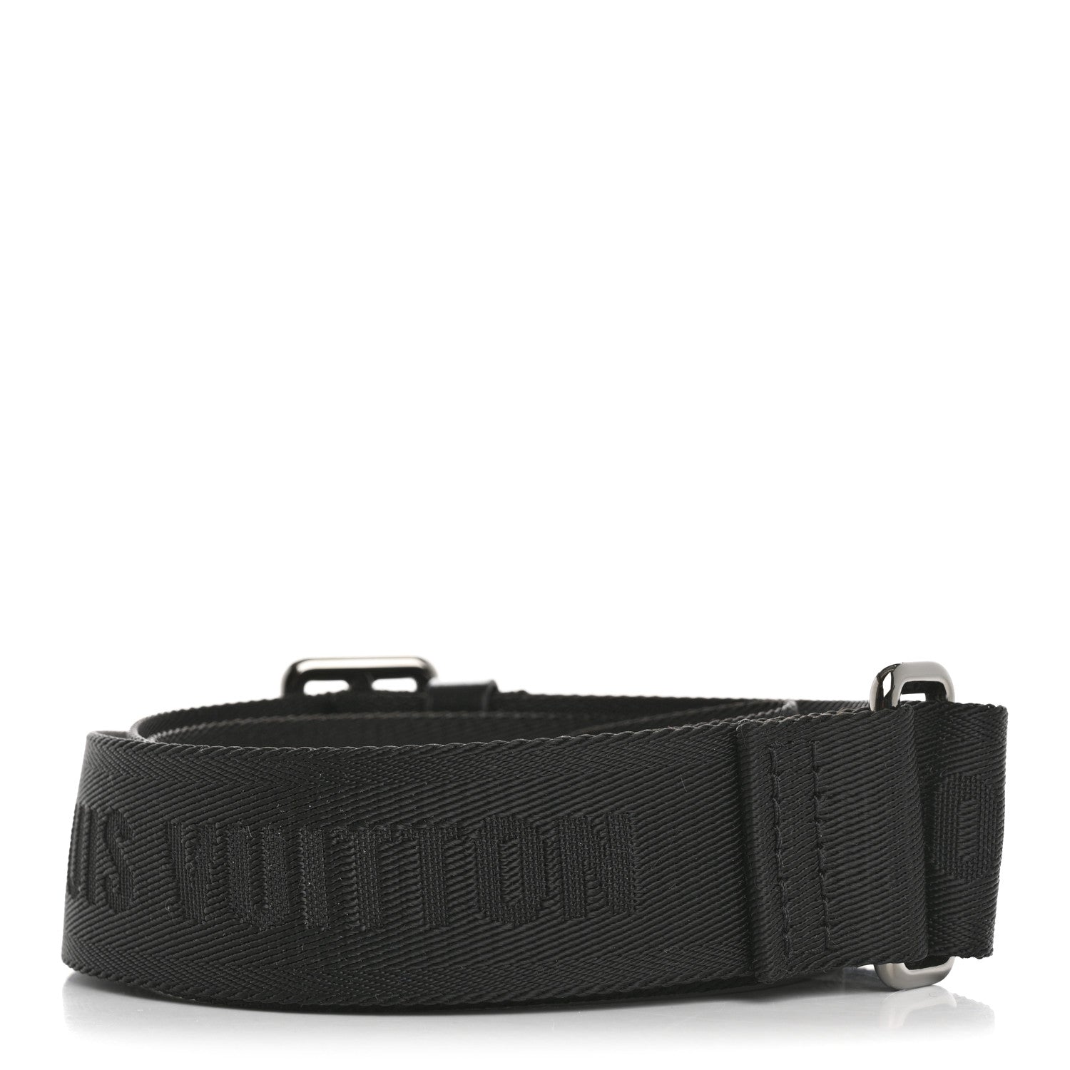 Louis Vuitton Nylon Jacquard Monochrome Sporty Bandouliere Shoulder Strap Black 2 of 4