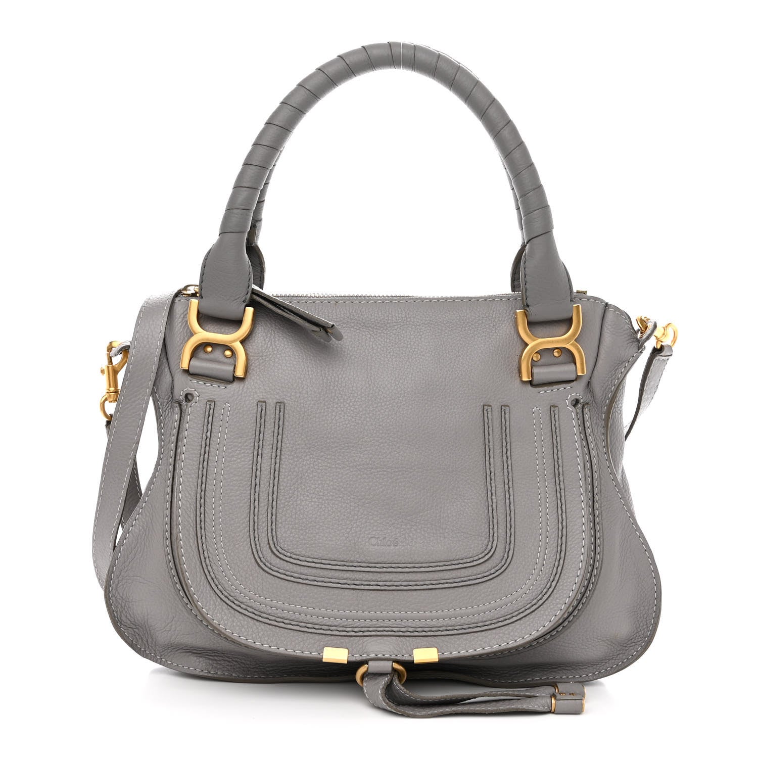 Chloe Calfskin Medium Marcie Satchel Cashmere Grey 1 of 16