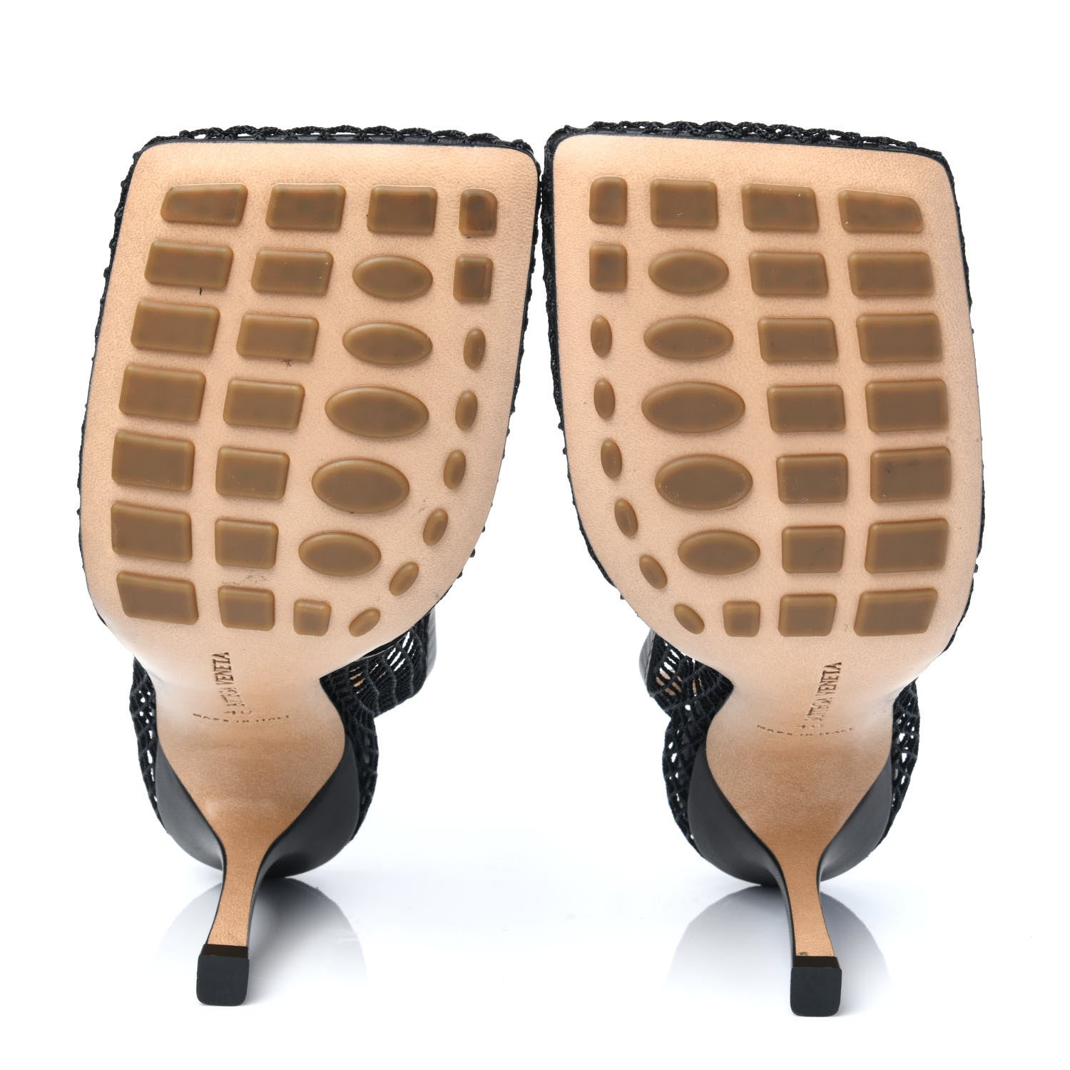 Bottega Veneta Mesh Calfskin Chain Stretch Pumps 40 Black 5 of 9