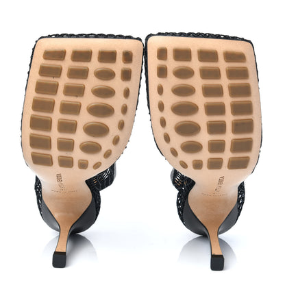 Bottega Veneta Mesh Calfskin Chain Stretch Pumps 40 Black 5 of 9