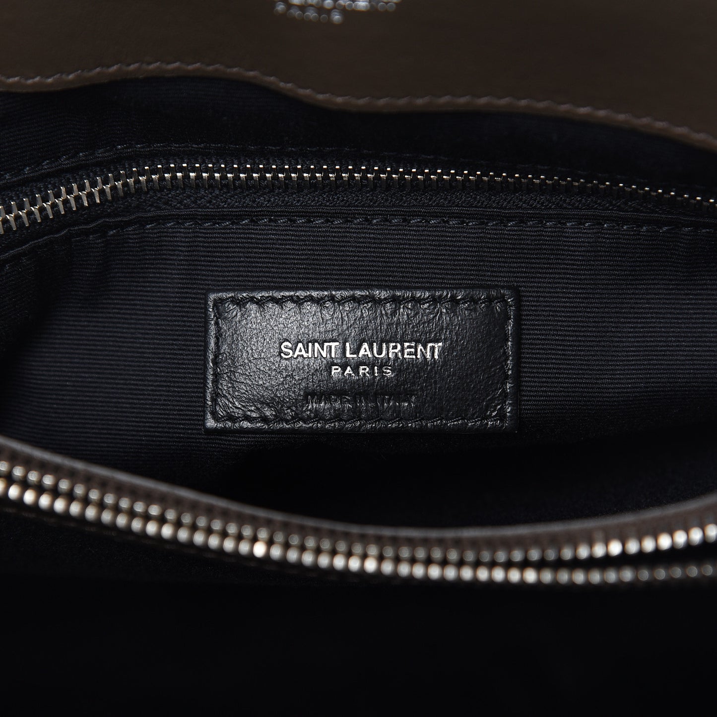 Calfskin Y Quilted Monogram Medium Loulou Chain Satchel Kaki Fonce