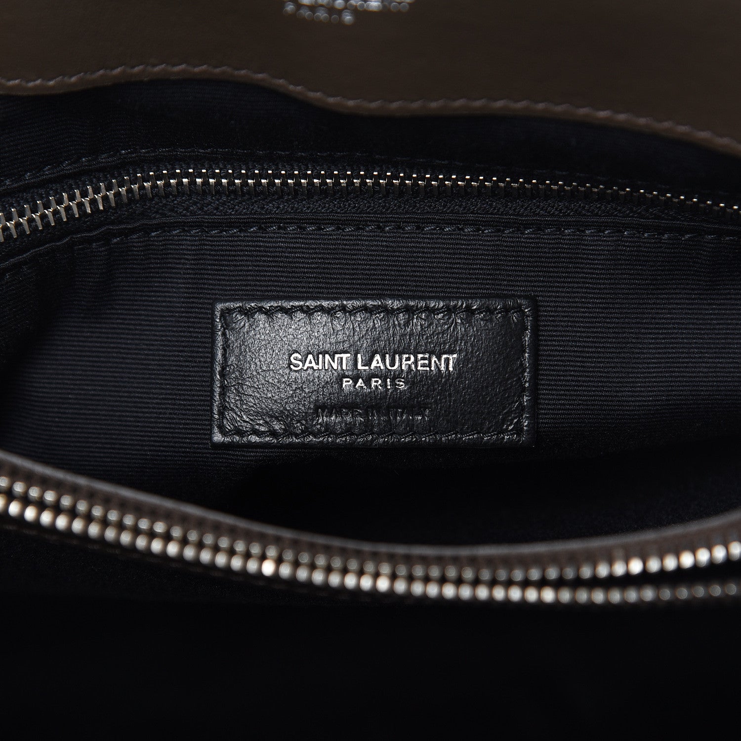 Saint Laurent Calfskin Y Quilted Monogram Medium Loulou Chain Satchel Kaki Fonce 6 of 10