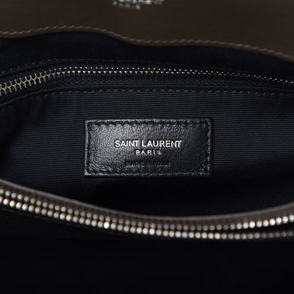 Saint Laurent Calfskin Y Quilted Monogram Medium Loulou Chain Satchel Kaki Fonce 6 of 10