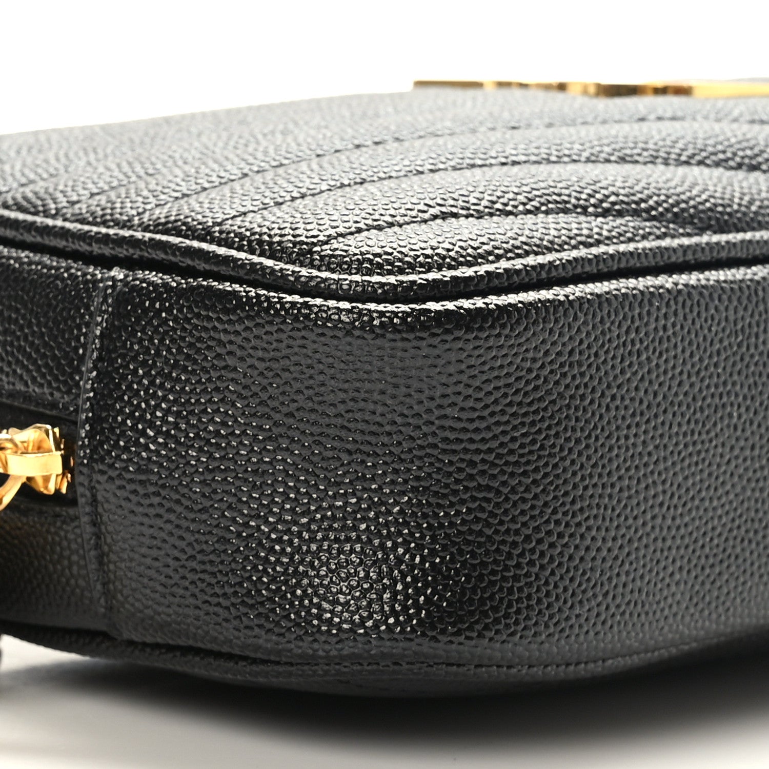 Saint Laurent Grain De Poudre Matelasse Monogram Mini Lou Camera Bag Black 8 of 9