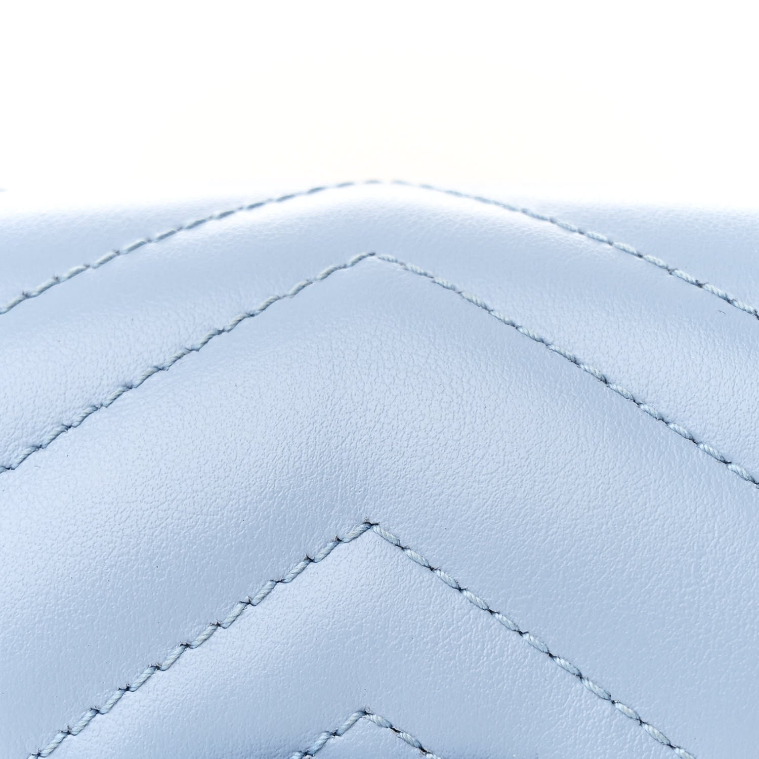 Gucci Calfskin Matelasse Monochrome GG Marmont Chain Belt Bag Porcelain Light Blue 8 of 11