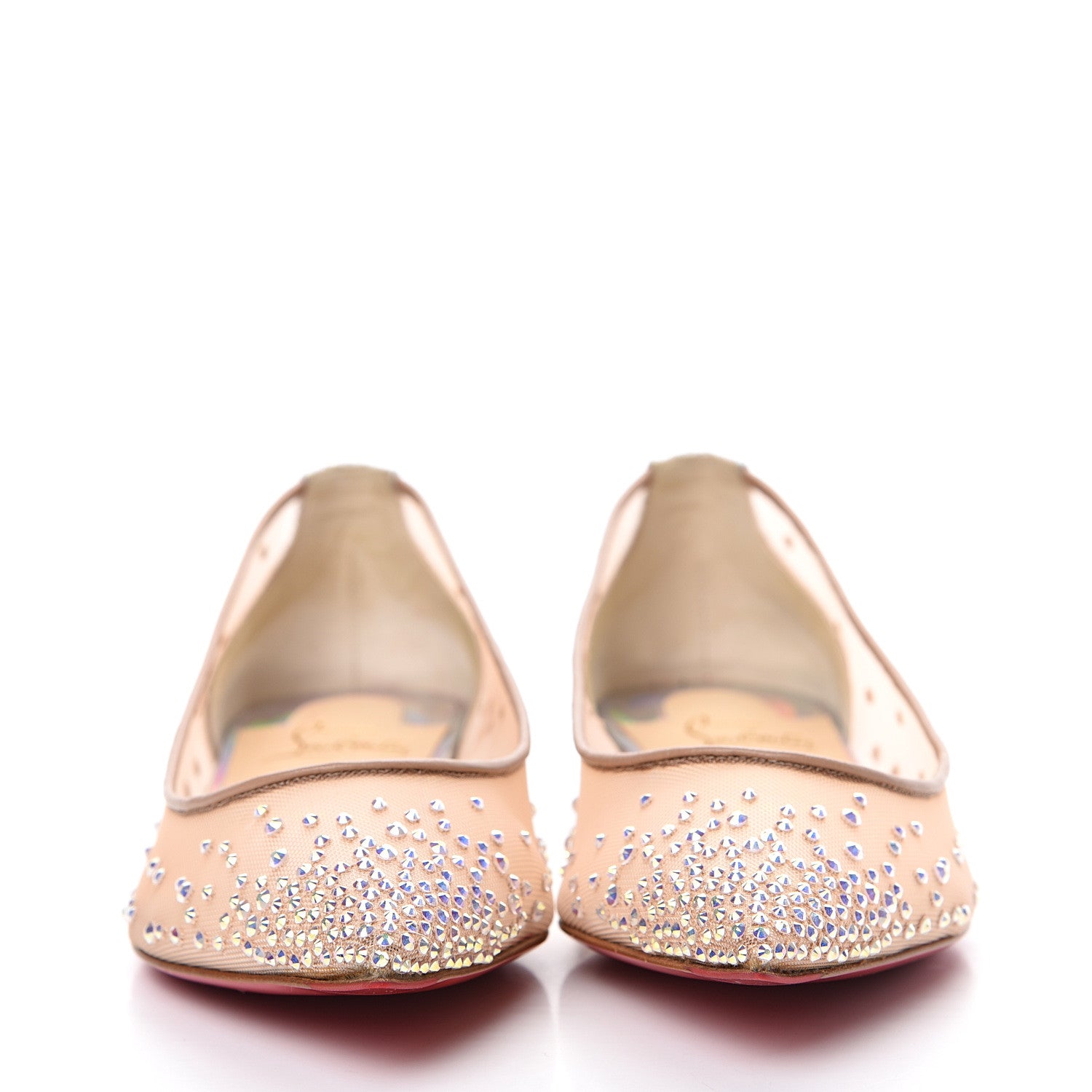 Christian Louboutin Crystal Strass Follies Flats 37.5 Crystal 2 of 7