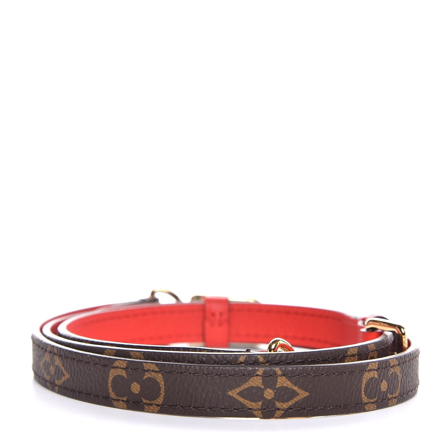Louis Vuitton Monogram Adjustable Shoulder Strap Red 2 of 5