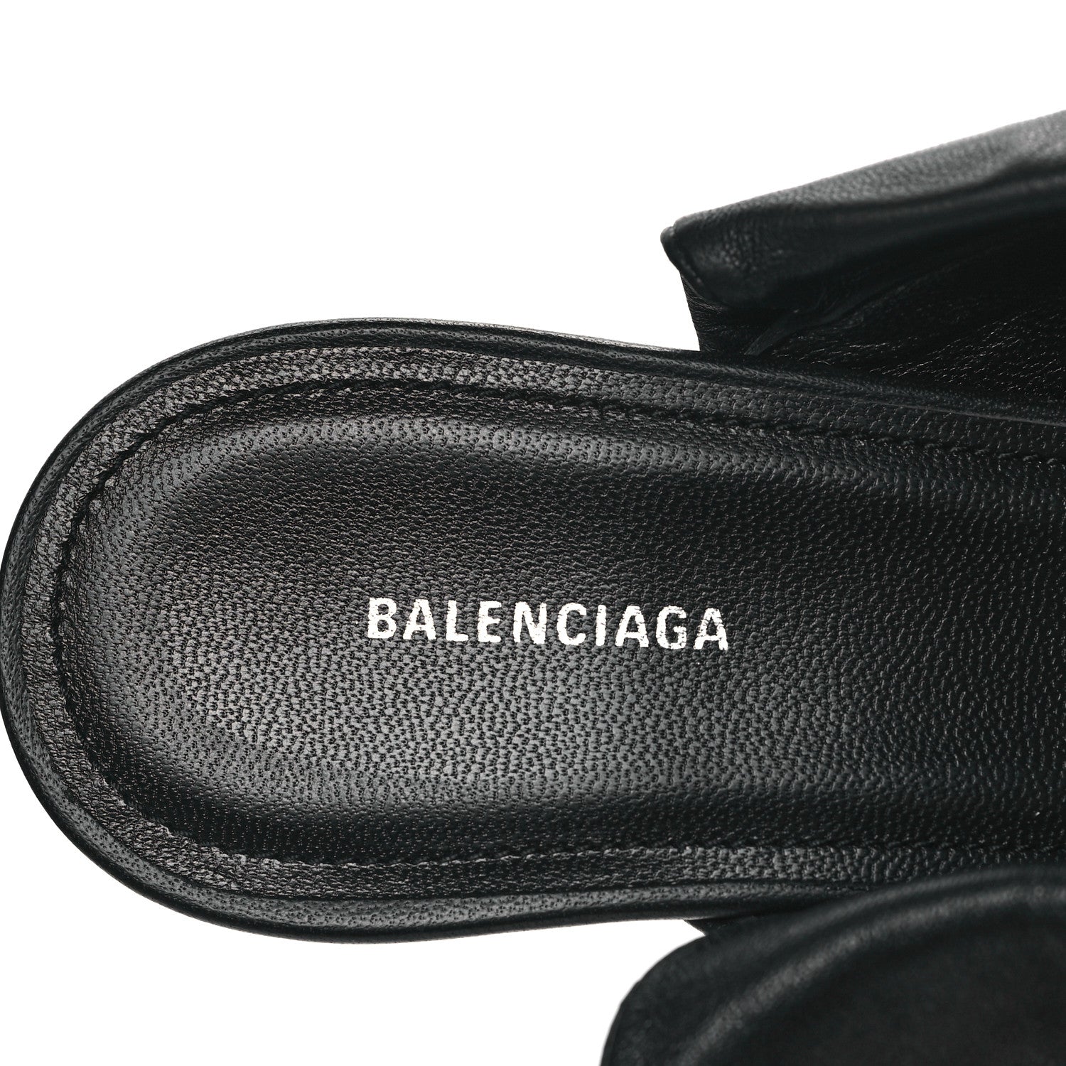 Balenciaga Soft Nappa Pointed Toe Wrap 40mm Mules 37 Black 7 of 9