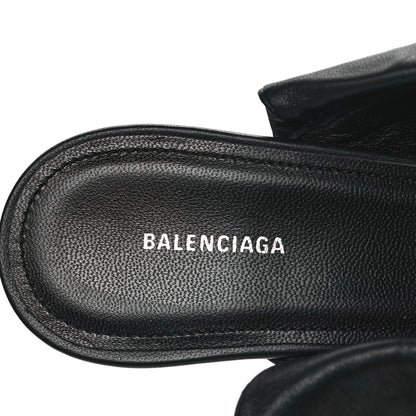Balenciaga Soft Nappa Pointed Toe Wrap 40mm Mules 37 Black 7 of 9