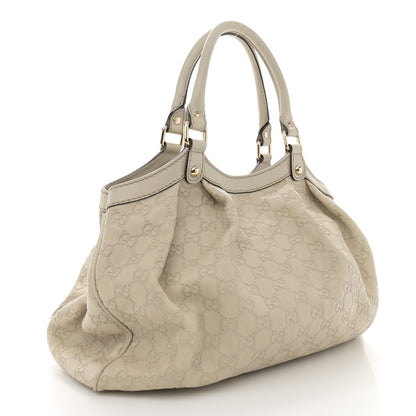 Gucci Guccissima Medium Sukey Tote Mystic White 3 of 11