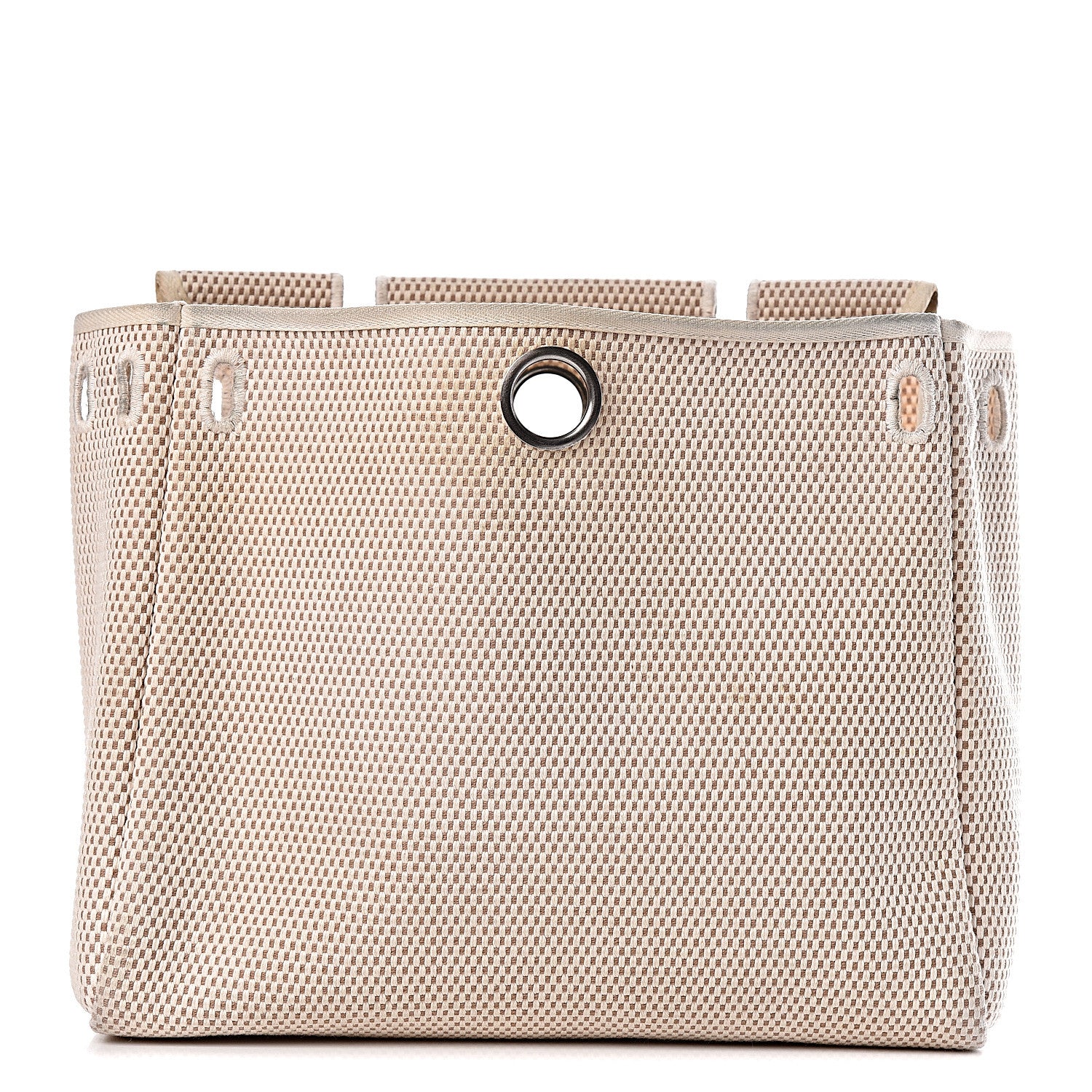 Hermes Toile Vache Calfskin Herbag 30 PM Black Natural 6 of 30