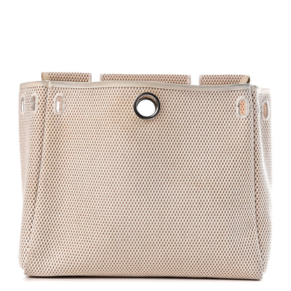 Hermes Toile Vache Calfskin Herbag 30 PM Black Natural 6 of 30