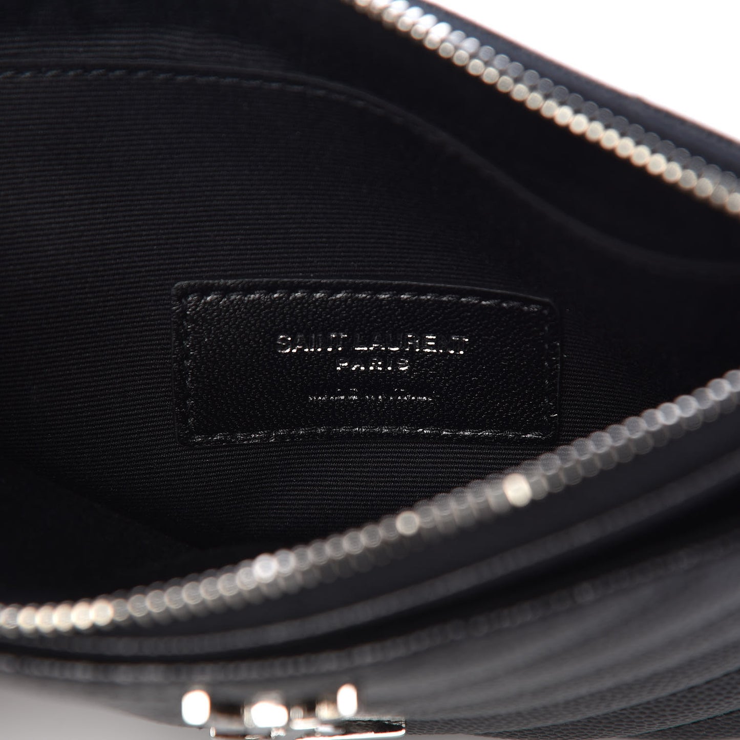 Grain De Poudre Chevron Monogram Bill Pouch Black