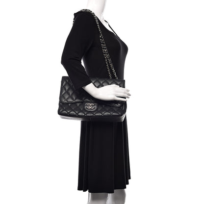 Chanel Caviar Quilted Jumbo Single Flap Black 2 of 10