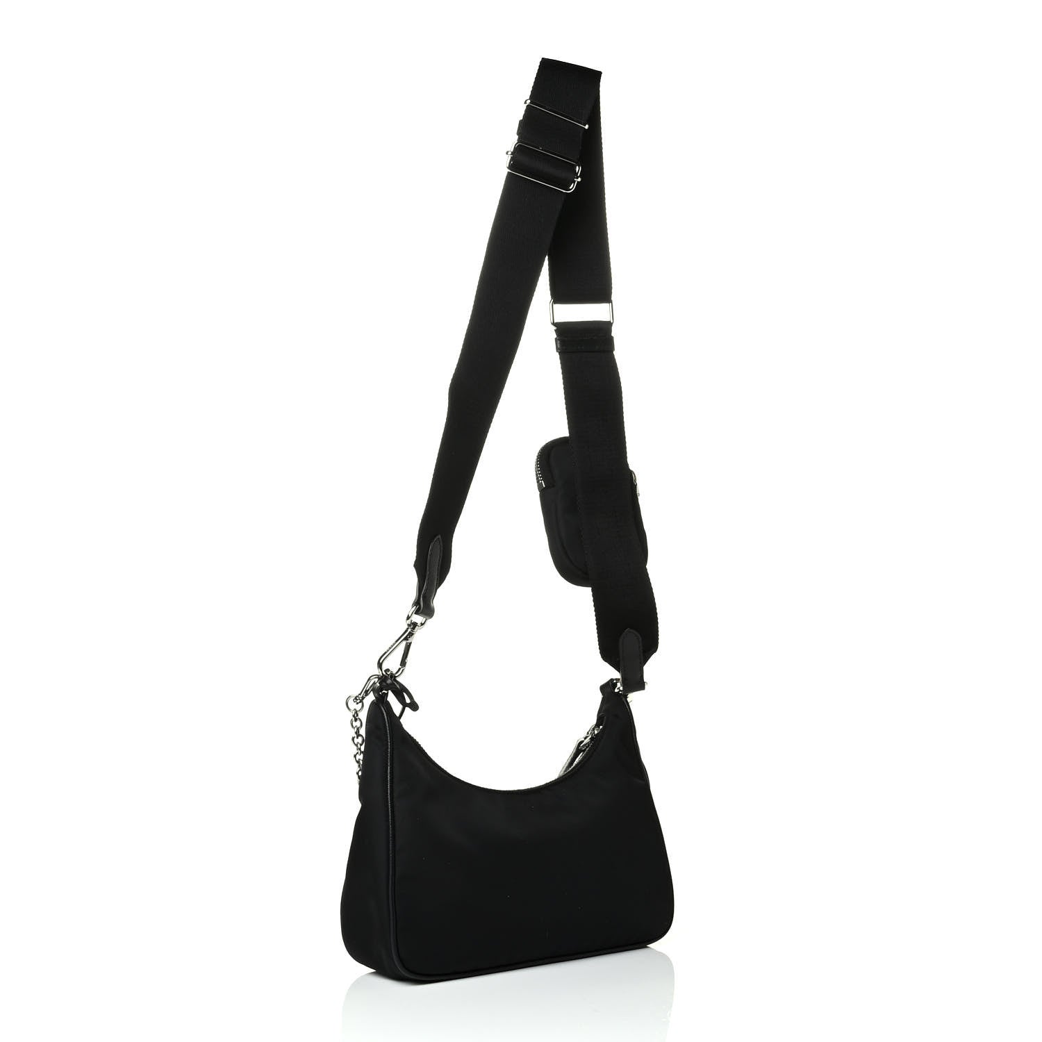Prada Nylon Re-Edition 2005 Shoulder Bag Black 2 of 7