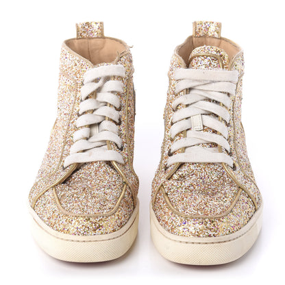 Christian Louboutin Glitter Nappa Rantus Orlato Sneakers 37.5 Multi Gold 2 of 9