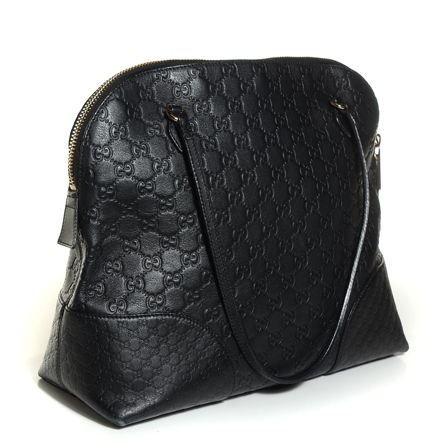 Gucci Guccissima Medium Bree Shoulder Bag Black 3 of 9