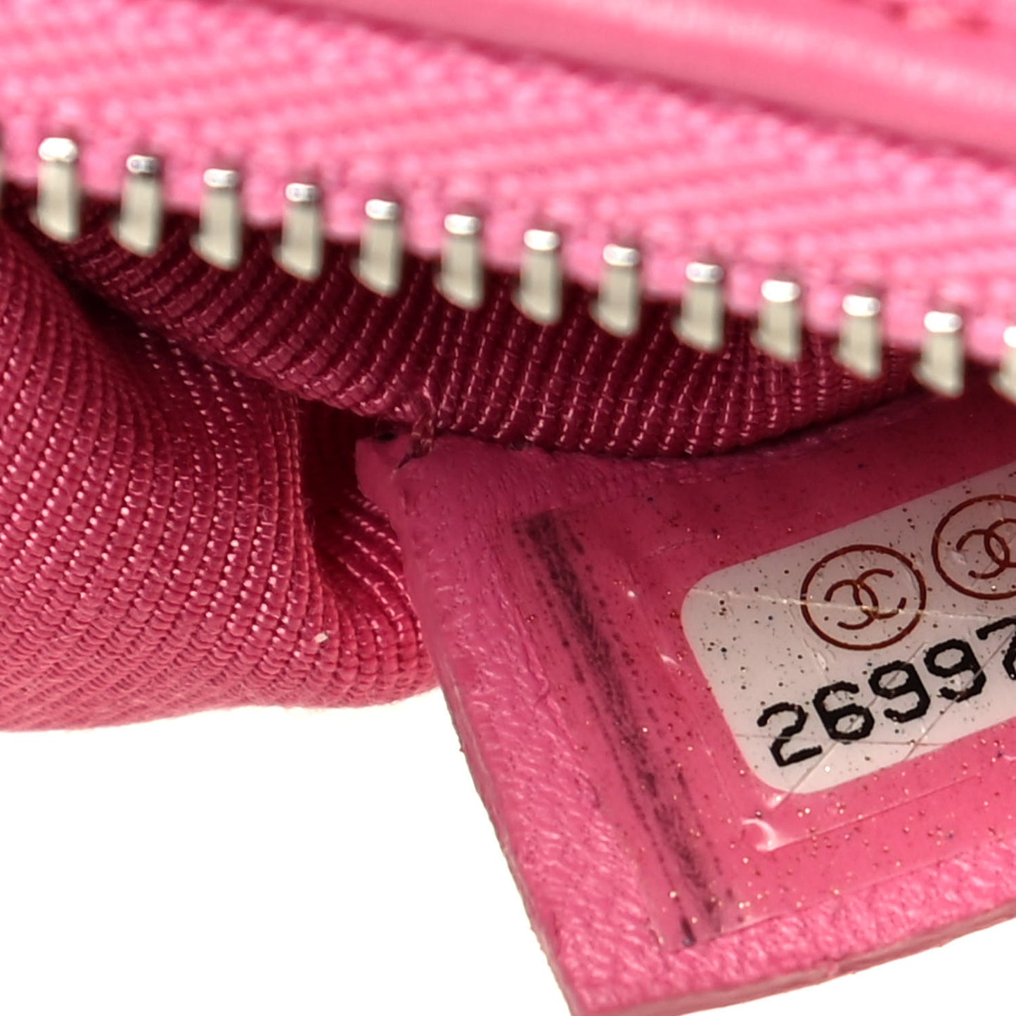 Lambskin Quilted Small Cosmetic Case Pink