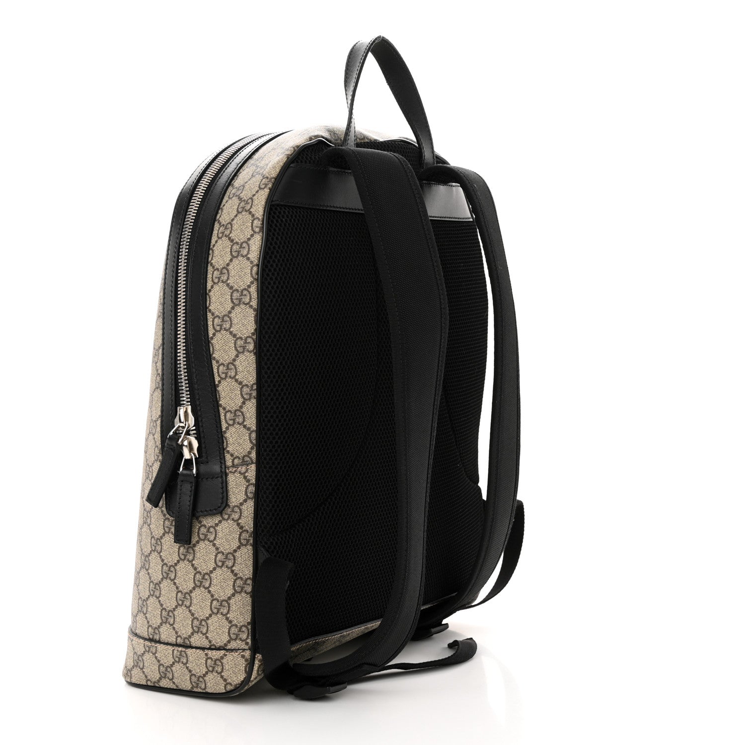 Gucci GG Supreme Monogram Web Dome Backpack Black 3 of 15