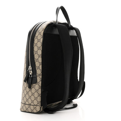 Gucci GG Supreme Monogram Web Dome Backpack Black 3 of 15