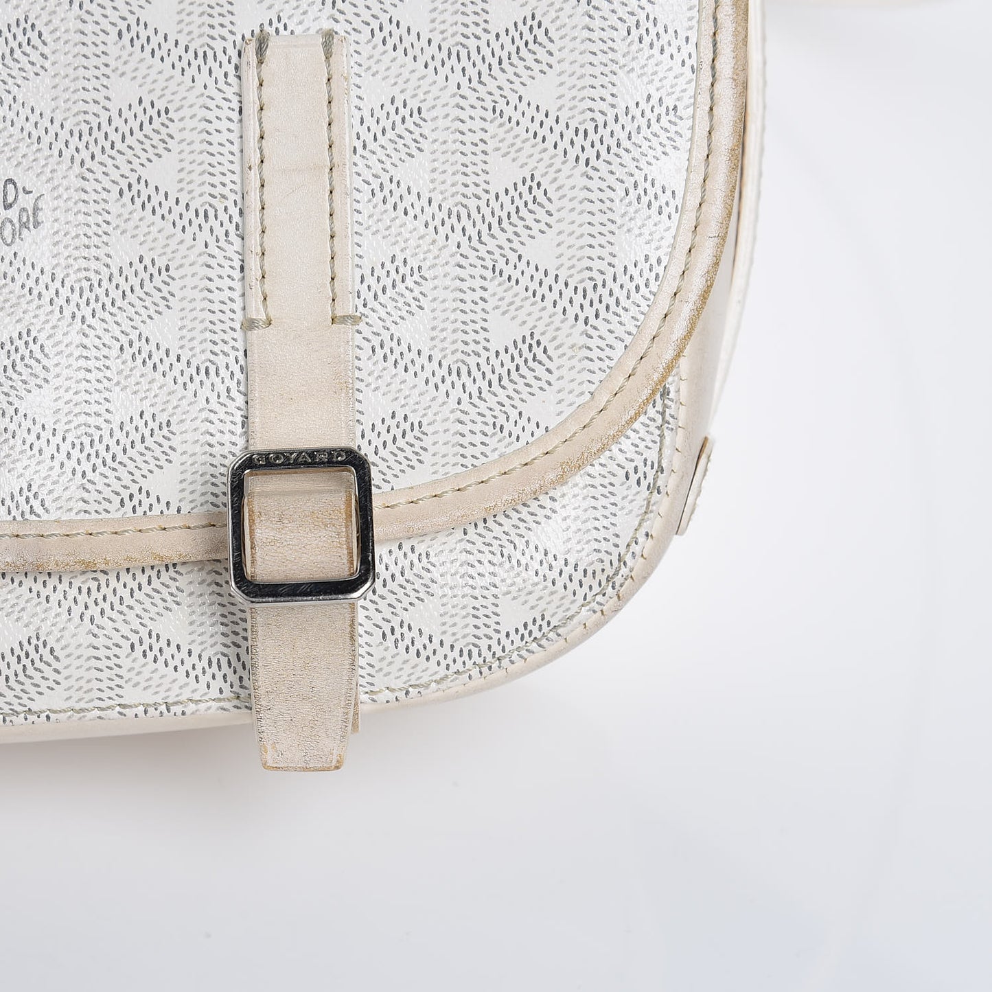 Goyardine Belvedere PM Messenger Bag White