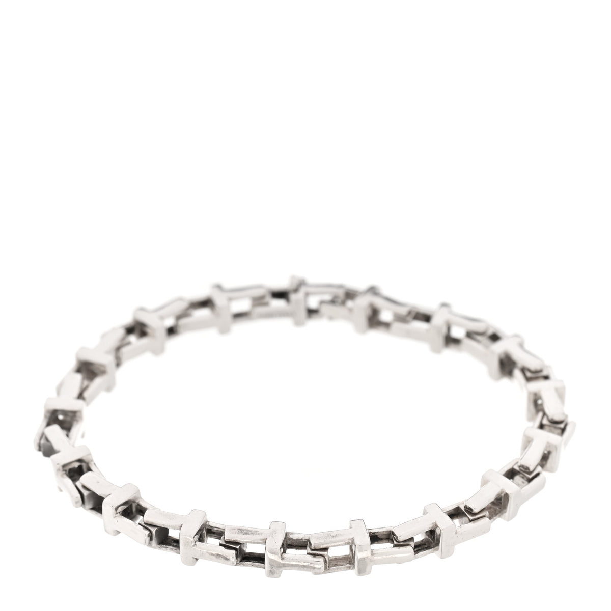 Tiffany Sterling Silver T Link Chain Bracelet 1 of 4
