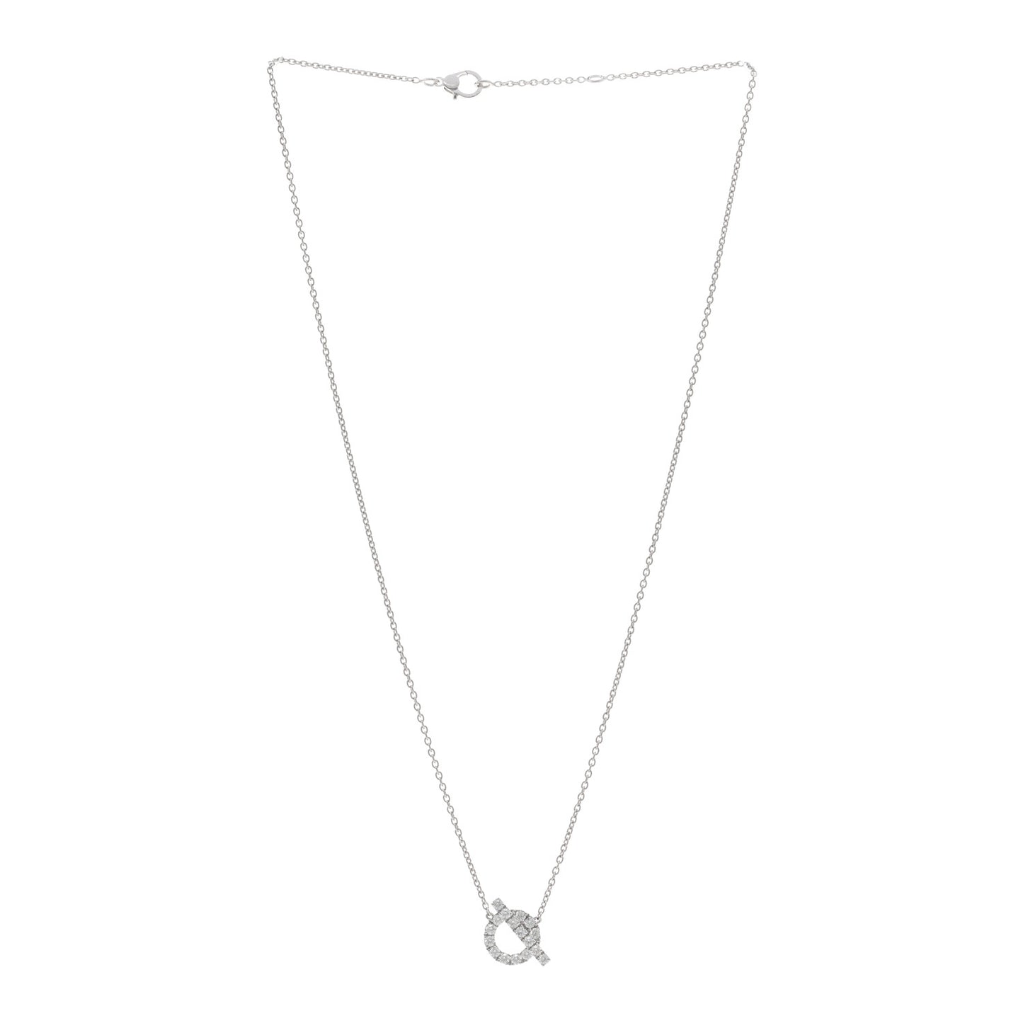 18K White Gold Diamond Finesse Pendant Necklace