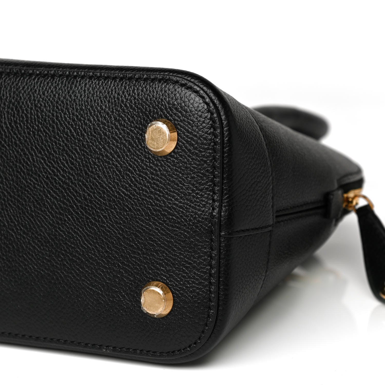Balenciaga Grained Calfskin Logo S Ville Top Handle Bag Black White 8 of 9