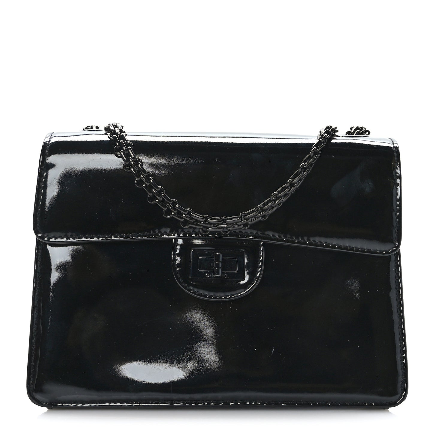 Patent Mini Reissue Flap Black