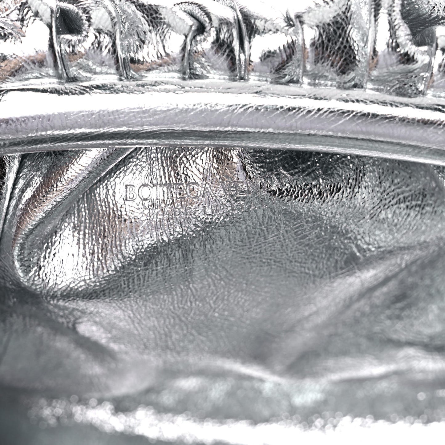 Metallic Calfskin The Mini Pouch Silver