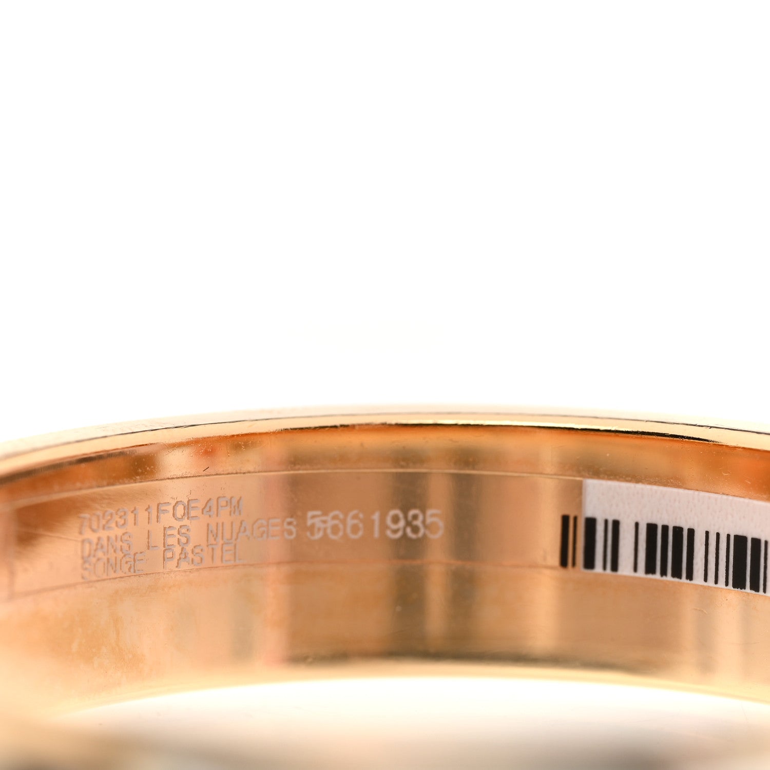 Hermes Enamel Narrow Print Dans Les Nuages Clic Clac H Bracelet PM Songe Pastel 5 of 6