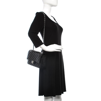 Chanel Caviar Quilted Medium Double Flap Black 2 of 10