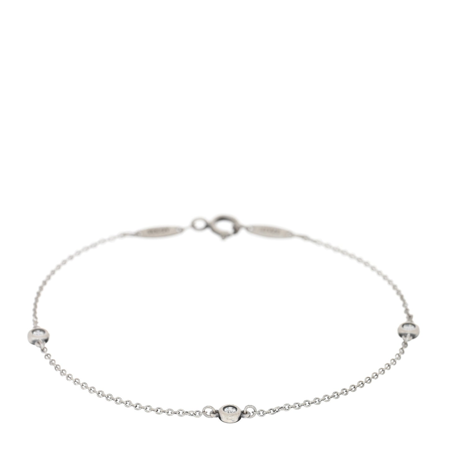 Sterling Silver Diamond .09ct Elsa Peretti Diamonds By The Yard Bracelet