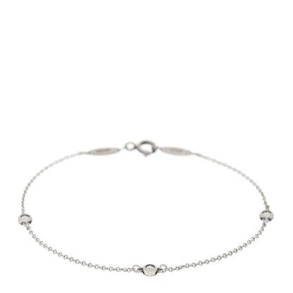 Tiffany Sterling Silver Diamond .09ct Elsa Peretti Diamonds By The Yard Bracelet 1 of 3