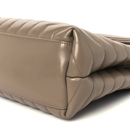 Saint Laurent Calfskin Y Quilted Monogram Medium Loulou Chain Satchel Dark Latte 11 of 11