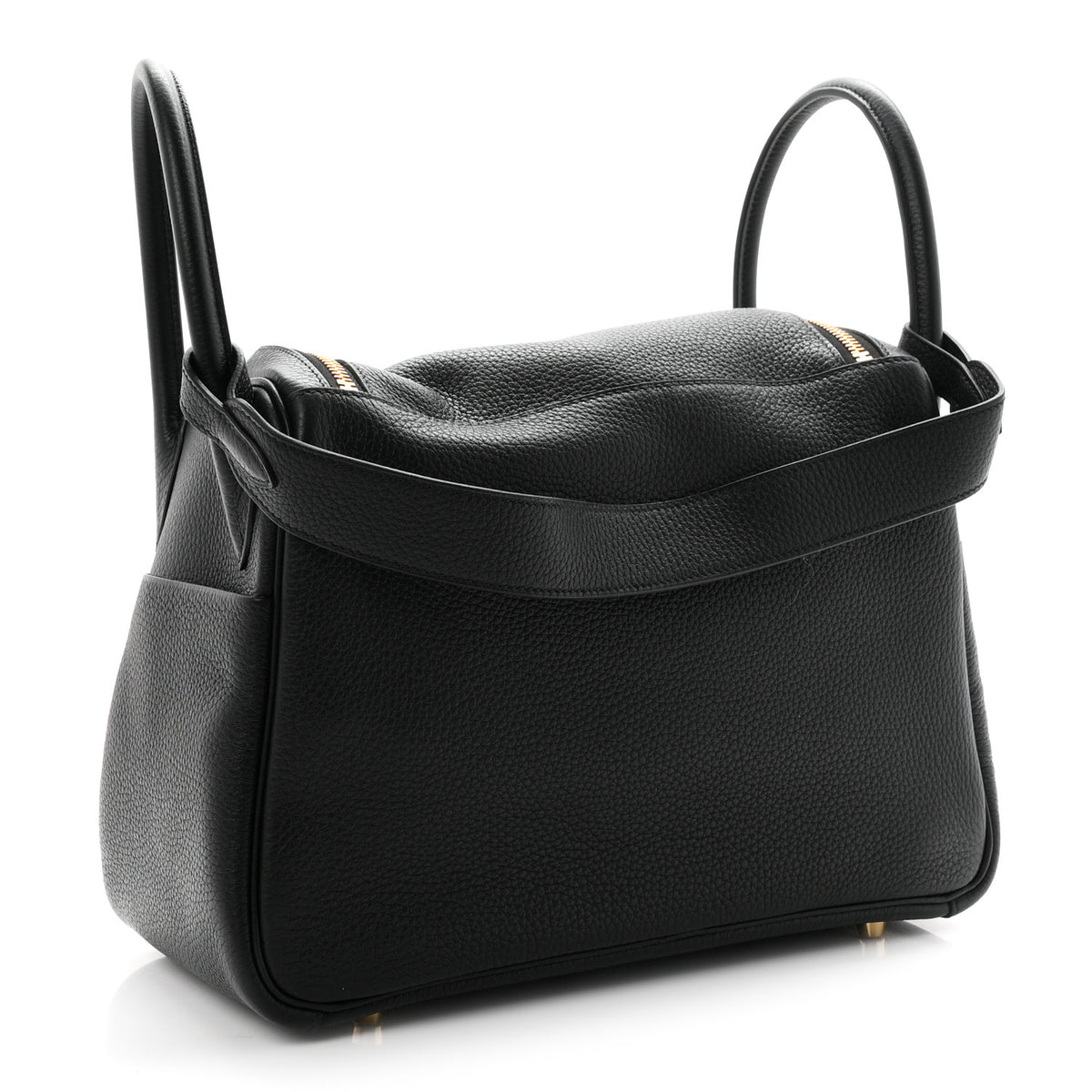 Hermes Taurillon Clemence Lindy 30 Black 3 of 11