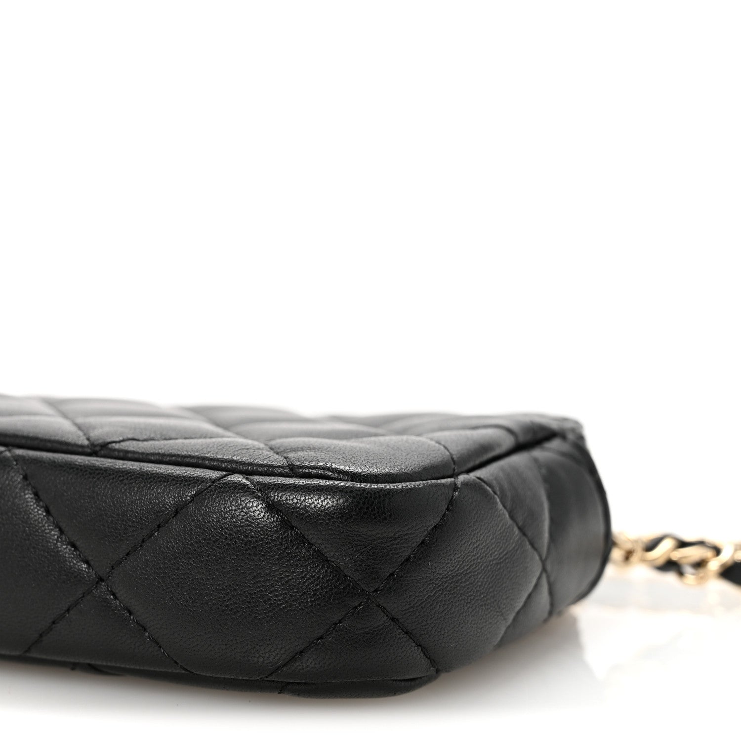 Chanel Lambskin Quilted Small Clutch With Chain Black 11 of 11
