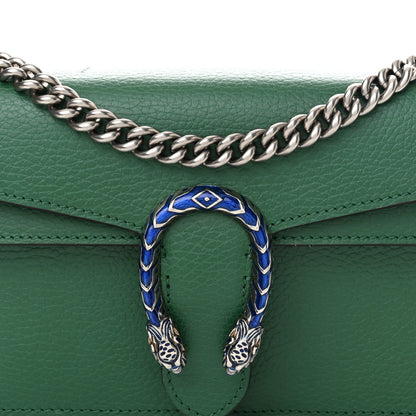 Gucci Dollar Calfskin Enamel Small Dionysus Shoulder Bag Emerald Electric Blue 9 of 12