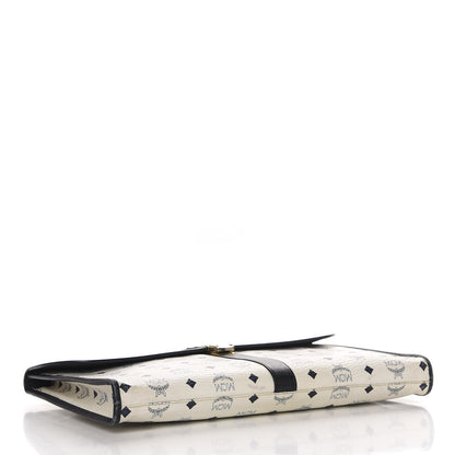 MCM Visetos Pouch White Black 4 of 13