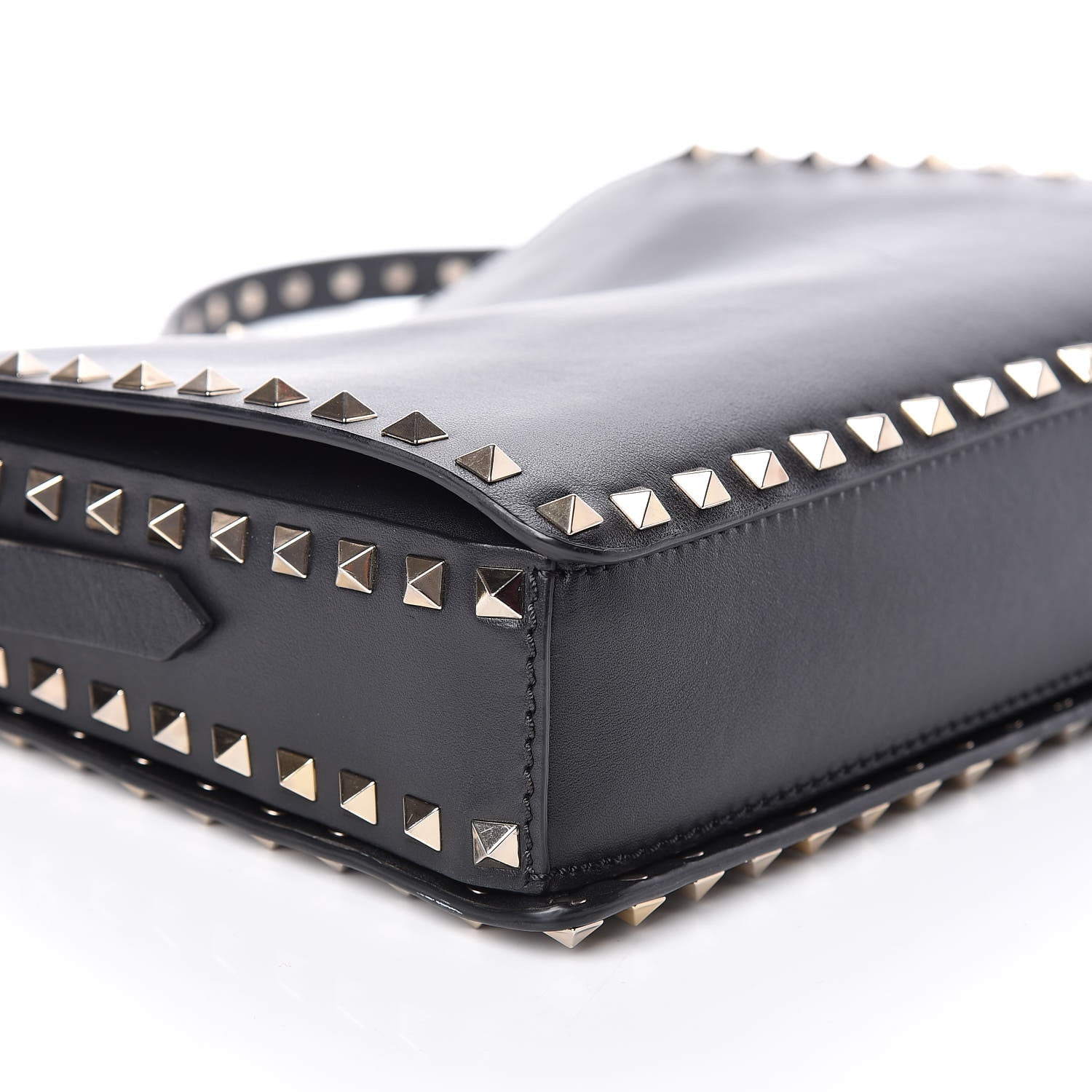 Valentino Garavani Vitello Small Rockstud Flip-Lock Messenger Bag Black 6 of 8