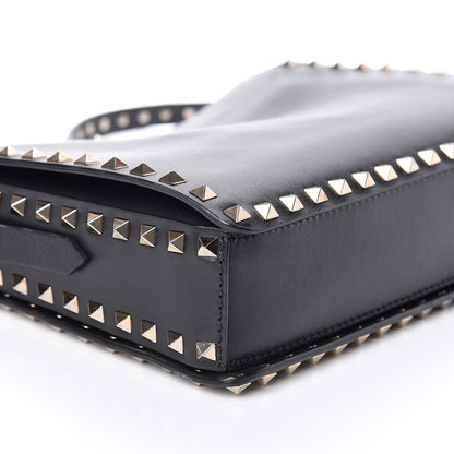 Valentino Garavani Vitello Small Rockstud Flip-Lock Messenger Bag Black 6 of 8
